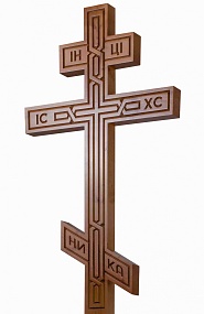 Э34 Крест резьба Плетеный светлый (230-9.5-4см)