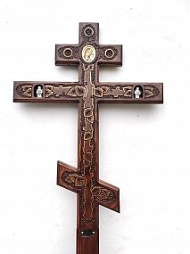 Э25 Крест с керам. ангелами 220-11.5-5 см