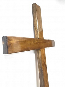 С15 Крест сосна католический светлый 210-9-4 см